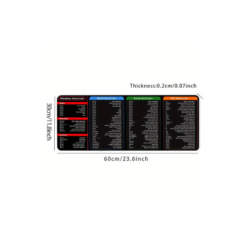 Laptop shortcut keyboard mat