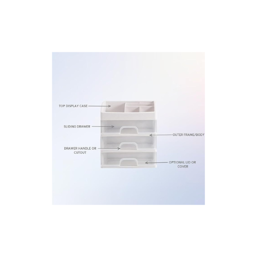 3 Drawer Cosmetic Storage organizer