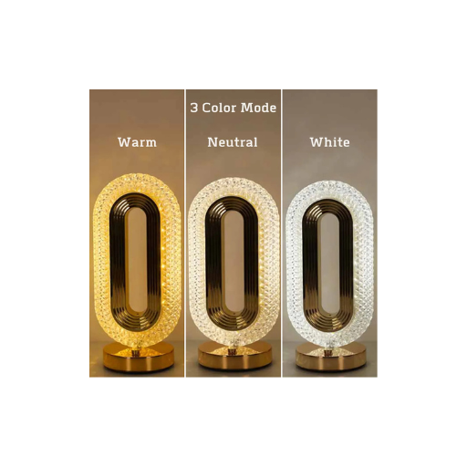 Oval shape led crystal table lamp