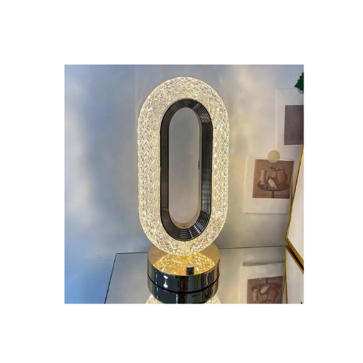 Oval shape led crystal table lamp