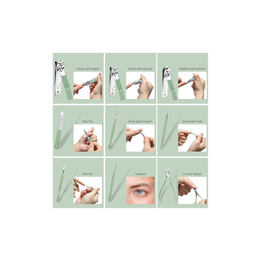 16 in 1 Stainless Steel Professional Manicure & Pedicure Kit