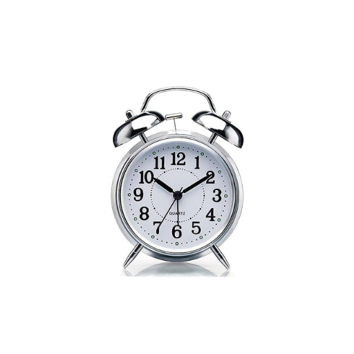 Silver & Copper Small Bell Clock