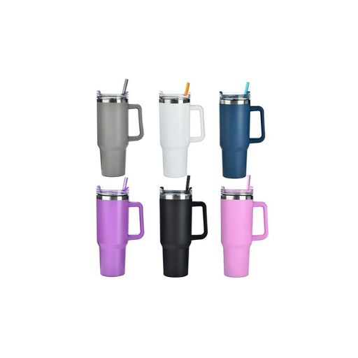 Insulated Stainless Steel Tumbler with Handle