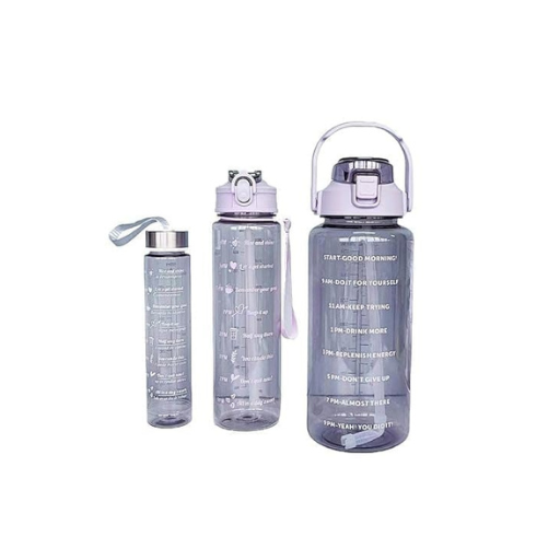 3-in-1 Transparent Water Bottle
