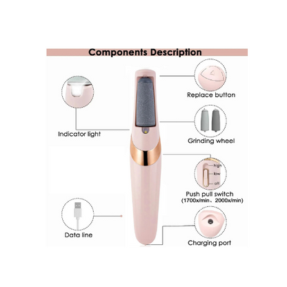 Flawless pedi electronic tool foot filer