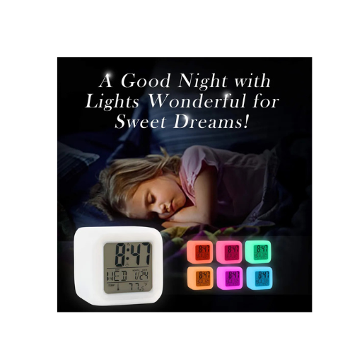 7-Colour changing clock