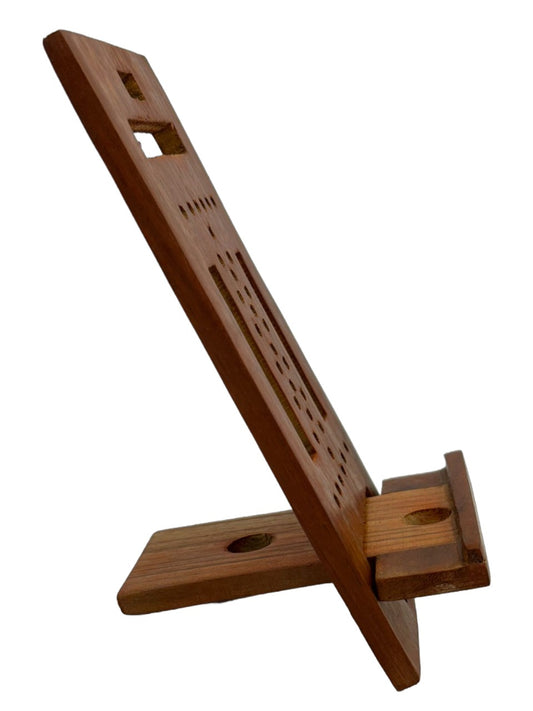 Adjustable Wooden Mobile Stand Natural Handcrafted Smartphone Desk Holder for Office Home for All Phones Mobile Phone Holders