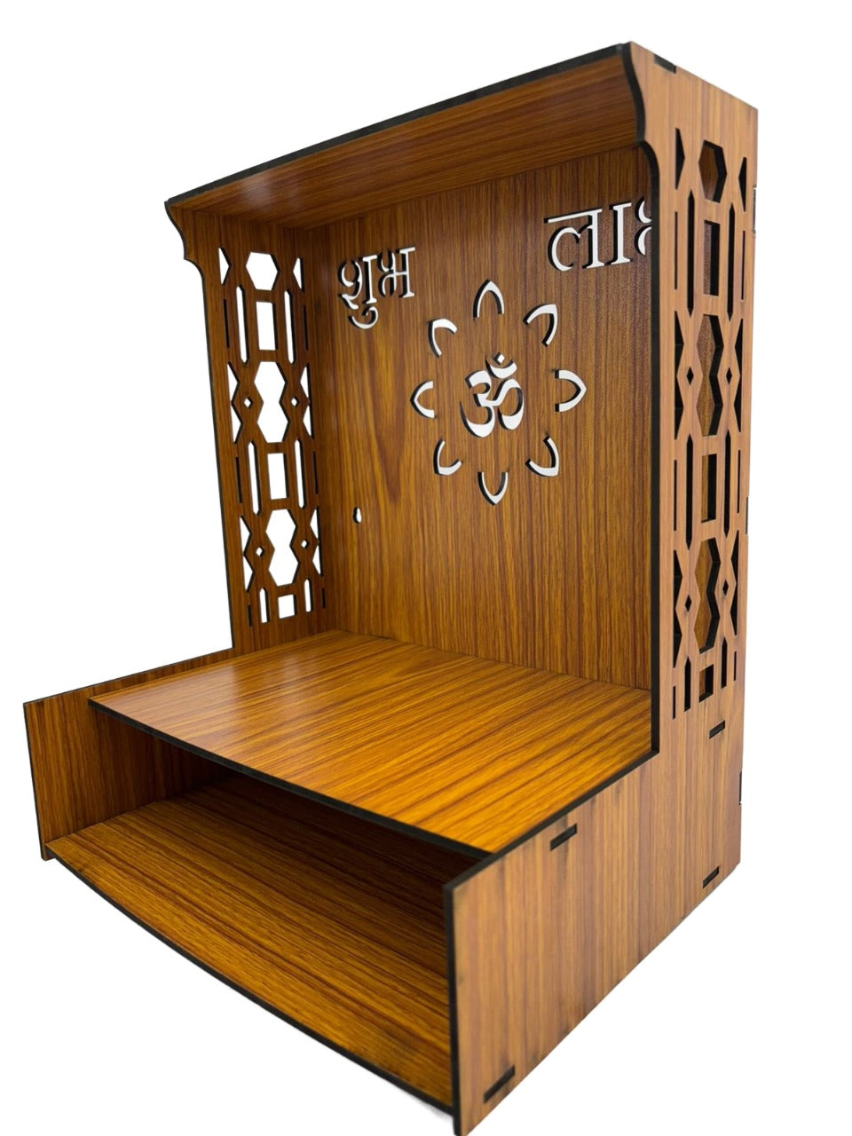 Gifts & Crafts Crafts Wood Crafts, Wooden Boxes, & Wall Signs Mangal Beautiful Wooden Pooja Stand for Home Pooja Mandir for Home Temple for Home and Office Puja Mandir with LED Light