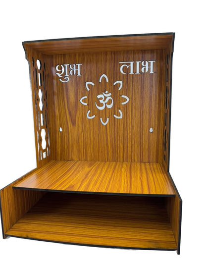 Gifts & Crafts Crafts Wood Crafts, Wooden Boxes, & Wall Signs Mangal Beautiful Wooden Pooja Stand for Home Pooja Mandir for Home Temple for Home and Office Puja Mandir with LED Light