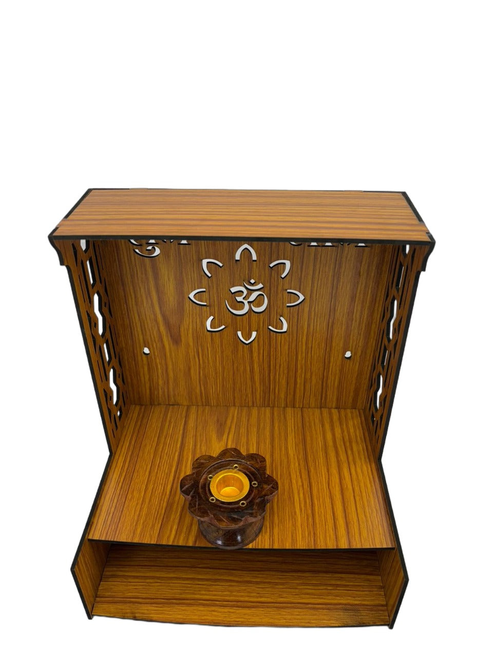 Gifts & Crafts Crafts Wood Crafts, Wooden Boxes, & Wall Signs Mangal Beautiful Wooden Pooja Stand for Home Pooja Mandir for Home Temple for Home and Office Puja Mandir with LED Light