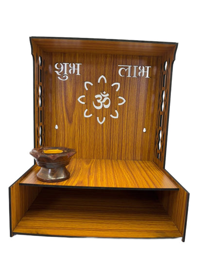 Gifts & Crafts Crafts Wood Crafts, Wooden Boxes, & Wall Signs Mangal Beautiful Wooden Pooja Stand for Home Pooja Mandir for Home Temple for Home and Office Puja Mandir with LED Light