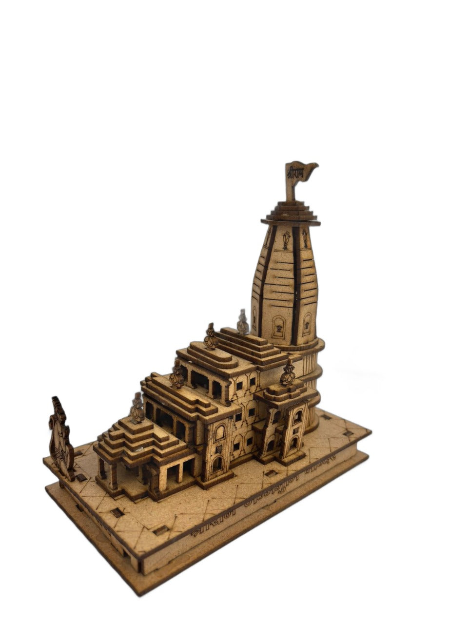 Decorative Ram Mandir Ayodhya 3D Model Temple Ram Janmabhoomi Hindu Mandir Ram Miniature Shrine Gift Car Dashboard