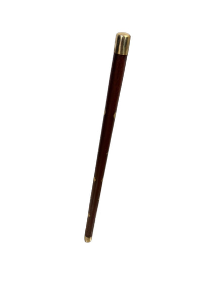Wooden Brown Walking Stick Sheesham Wood with Brass Work Morning Walk Stick from india manufacturer