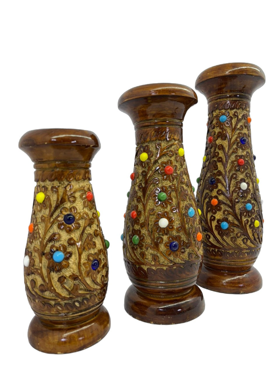 Handmade Round Wood Flower Pot Decor Sets with Rolling Pins & Pastry Boards for Home Styling Wood Style Packing Standard