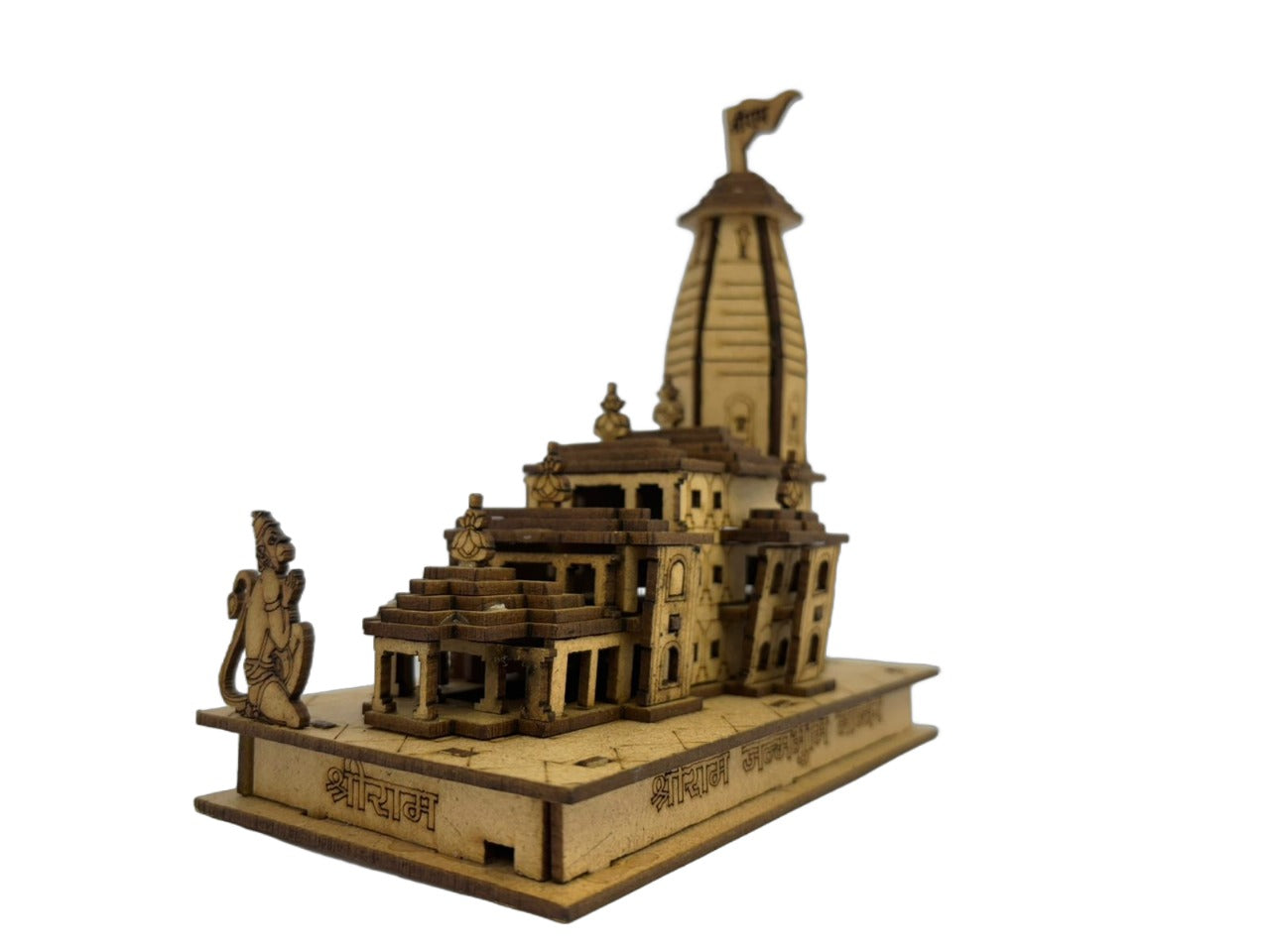 Decorative Ram Mandir Ayodhya 3D Model Temple Ram Janmabhoomi Hindu Mandir Ram Miniature Shrine Gift Car Dashboard