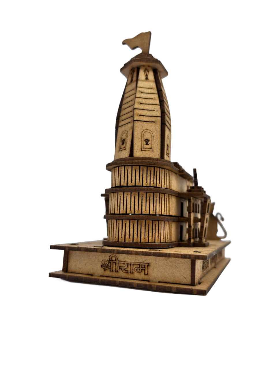 Decorative Ram Mandir Ayodhya 3D Model Temple Ram Janmabhoomi Hindu Mandir Ram Miniature Shrine Gift Car Dashboard