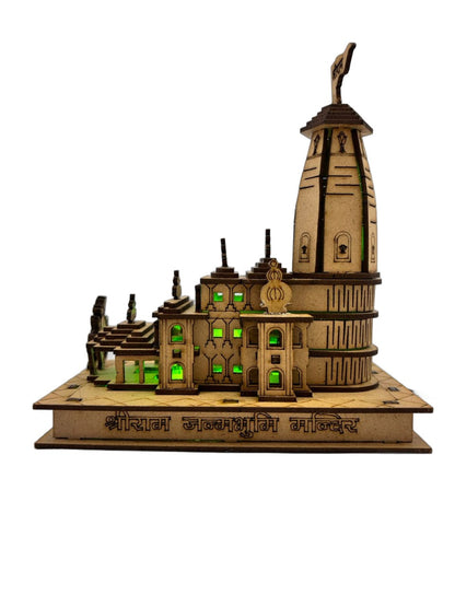 B Boxes Polished 5 Inch Wood Crafts Ram Mandir