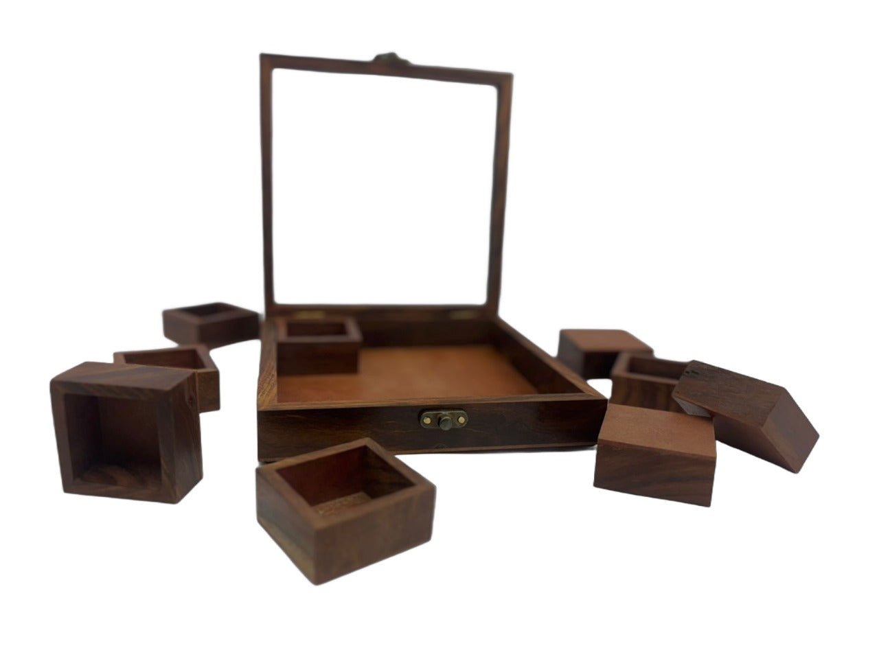 Wooden Mystique Spice Set Wooden, Glass