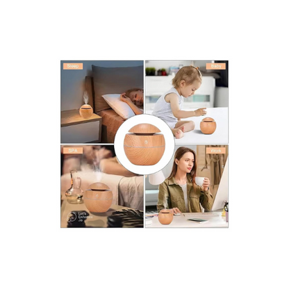 Wood Cool Mist Ultrasonic Humidifier for Room Moisture