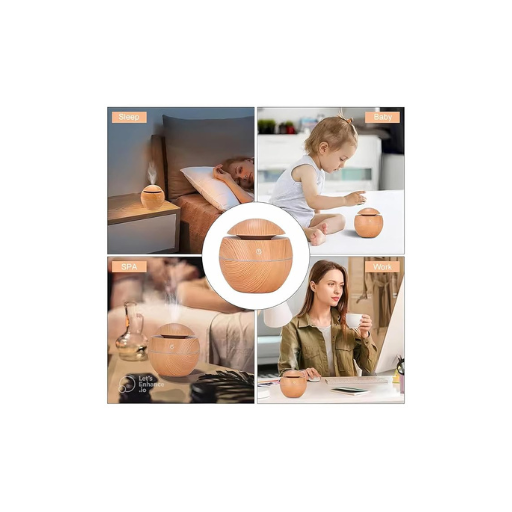 Wood Cool Mist Ultrasonic Humidifier for Room Moisture
