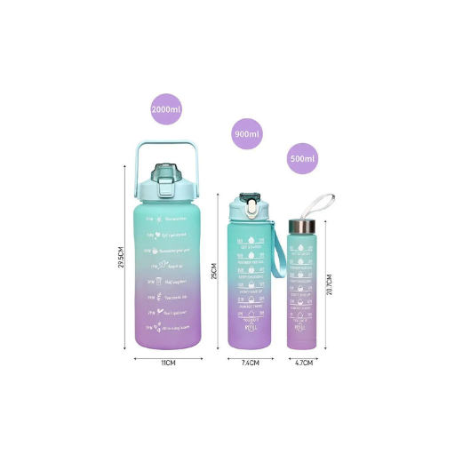 3 In 1 Motivational water bottle
