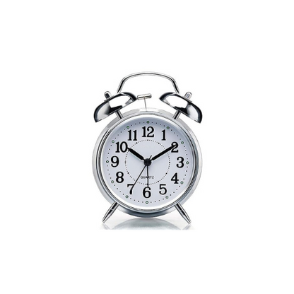 Silver & Copper Small Bell Clock