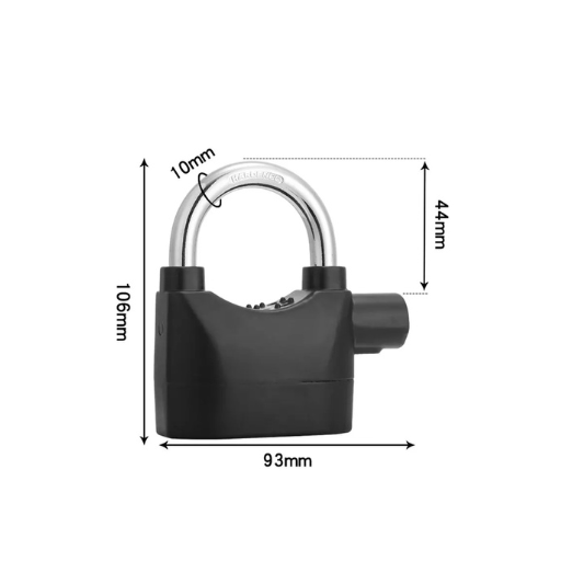 Siren alarm lock