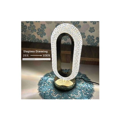 Oval shape led crystal table lamp