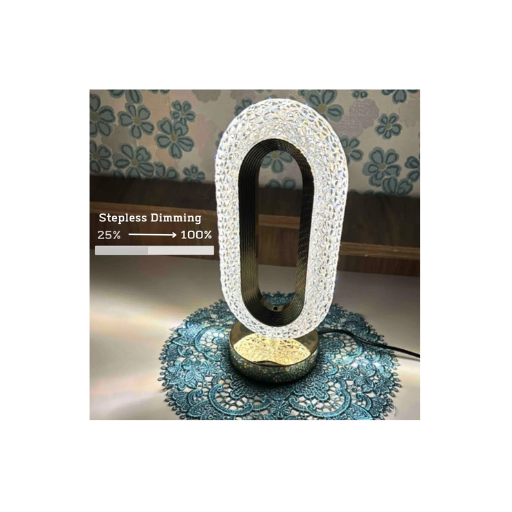 Oval shape led crystal table lamp